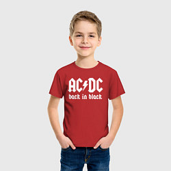 Футболка хлопковая детская ACDC BACK IN BLACK, цвет: красный — фото 2