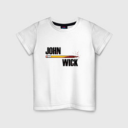 Футболка хлопковая детская John Wick, цвет: белый