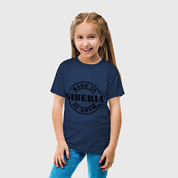 Футболка хлопковая детская Made in Siberia, цвет: тёмно-синий — фото 2