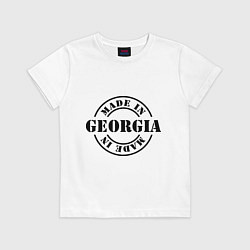 Футболка хлопковая детская Made in Georgia (сделано в Грузии), цвет: белый