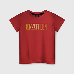 Футболка хлопковая детская Led Zeppelin, цвет: красный