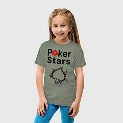 Футболка хлопковая детская Poker Stars, цвет: авокадо — фото 2