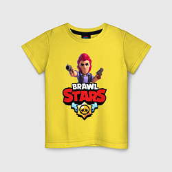 Футболка хлопковая детская BRAWL STARS COLT, цвет: желтый