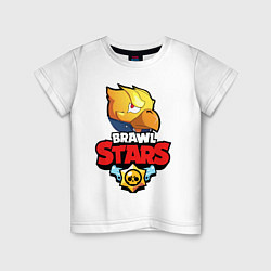 Футболка хлопковая детская BRAWL STARS CROW PHOENIX, цвет: белый