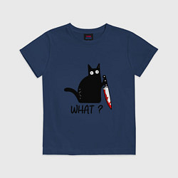 Детская футболка What cat