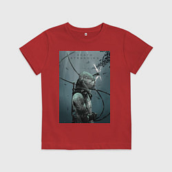 Футболка хлопковая детская Death Stranding, цвет: красный