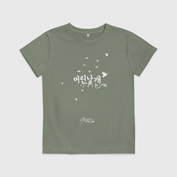 Футболка хлопковая детская Stray Kids, цвет: авокадо