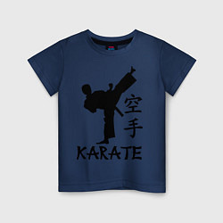 Футболка хлопковая детская Karate craftsmanship, цвет: тёмно-синий