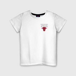 Футболка хлопковая детская CHICAGO BULLS НА СПИНЕ, цвет: белый