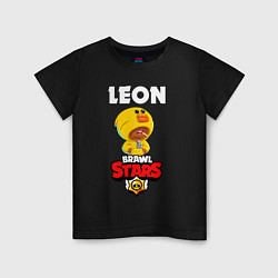 Футболка хлопковая детская BRAWL STARS SALLY LEON, цвет: черный