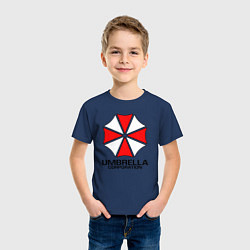 Футболка хлопковая детская UMBRELLA CORP, цвет: тёмно-синий — фото 2