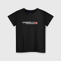 Футболка хлопковая детская UMBRELLA CORP, цвет: черный