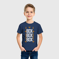 Футболка хлопковая детская Box box box, цвет: тёмно-синий — фото 2