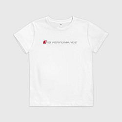 Футболка хлопковая детская AUDI RS, цвет: белый