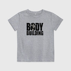 Футболка хлопковая детская Бодибилдинг, цвет: меланж