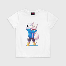 Футболка хлопковая детская UNDERTALE, цвет: белый
