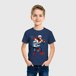 Футболка хлопковая детская UNDERTALE, цвет: тёмно-синий — фото 2