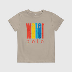 Футболка хлопковая детская Water polo, цвет: миндальный