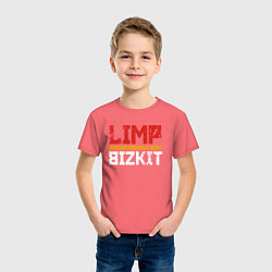 Футболка хлопковая детская LIMP BIZKIT, цвет: коралловый — фото 2