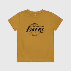 Футболка хлопковая детская LA LAKERS, цвет: горчичный