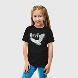 Футболка хлопковая детская Гарри Поттер: Букля цвета черный — фото 2