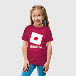 Футболка хлопковая детская ROBLOX, цвет: маджента — фото 2