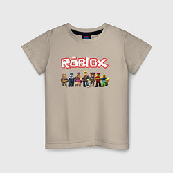 Футболка хлопковая детская ROBLOX, цвет: миндальный