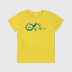 Футболка хлопковая детская Arduino, цвет: желтый