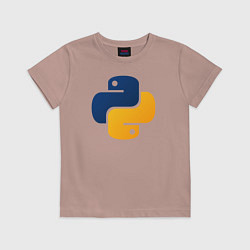 Футболка хлопковая детская Python, цвет: пыльно-розовый