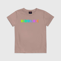 Футболка хлопковая детская ROBLOX, цвет: пыльно-розовый