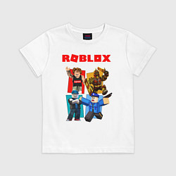 Футболка хлопковая детская ROBLOX, цвет: белый