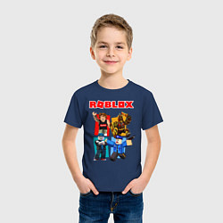 Футболка хлопковая детская ROBLOX, цвет: тёмно-синий — фото 2