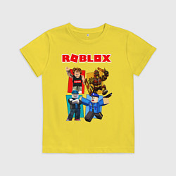 Футболка хлопковая детская ROBLOX, цвет: желтый