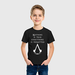Футболка хлопковая детская ASSASSINS CREED, цвет: черный — фото 2