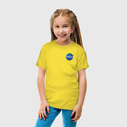 Футболка хлопковая детская NASA, цвет: желтый — фото 2