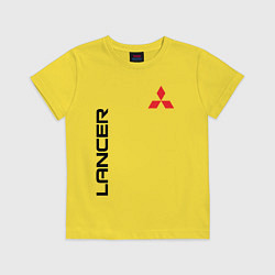Футболка хлопковая детская MITSUBISHI LANCER, цвет: желтый