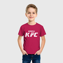 Футболка хлопковая детская Боец KFC, цвет: маджента — фото 2