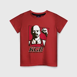 Футболка хлопковая детская КГБ, цвет: красный