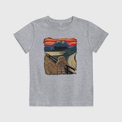 Футболка хлопковая детская Печенька ван гога, цвет: меланж