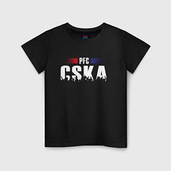 Футболка хлопковая детская PFC CSKA, цвет: черный