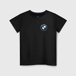 Футболка хлопковая детская BMW LOGO 2020, цвет: черный