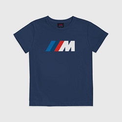 Футболка хлопковая детская BMW M LOGO 2020, цвет: тёмно-синий