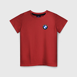 Футболка хлопковая детская BMW, цвет: красный