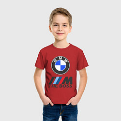 Футболка хлопковая детская BMW BOSS, цвет: красный — фото 2
