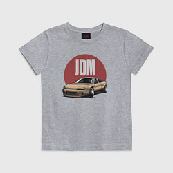 Футболка хлопковая детская JDM, цвет: меланж