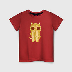 Футболка хлопковая детская The flying spaghetti monster, цвет: красный