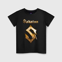 Футболка хлопковая детская SABATON, цвет: черный