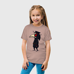 Футболка хлопковая детская ЧУМНОЙ ДОКТОР, цвет: пыльно-розовый — фото 2