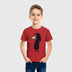 Футболка хлопковая детская ЧУМНОЙ ДОКТОР, цвет: красный — фото 2