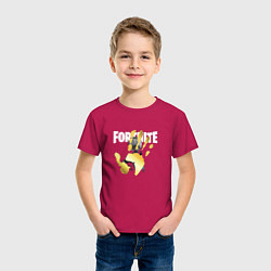 Футболка хлопковая детская Fortnite, цвет: маджента — фото 2